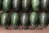 CRB5346 15.5 inches 5*8mm rondelle bronze green stone beads