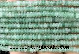 CRB5410 15 inches 2.5*4mm rondelle green strawberry quartz beads