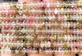 CRB5413 15 inches 2.5*4mm rondelle volcano cherry quartz beads