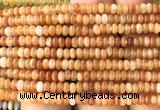 CRB5425 15 inches 2.5*4mm rondelle red aventurine jade beads