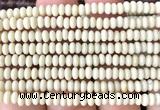 CRB5445 15 inches 2.5*4mm rondelle white fossil jasper beads