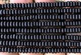 CRB5465 15 inches 2.5*4mm rondelle black agate beads wholesale