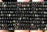 CRB5487 15 inches 2.5*4mm rondelle golden obsidian beads