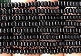CRB5488 15 inches 2.5*4mm rondelle black tourmaline beads