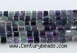 CRB5605 15.5 inches 7mm - 8mm faceted tyre fluorite beads