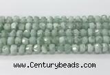 CRB5655 15.5 inches 6*10mm-7*11mm faceted rondelle green angel skin beads wholesale