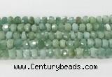 CRB5658 15.5 inches 6*10mm-7*11mm faceted rondelle jade beads wholesale