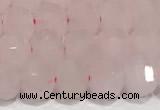 CRB5696 15 inches 6*6mm rose quartz beads wholesale