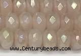 CRB5701 15 inches 5*8mm faceted rondelle AB-color rose quartz beads