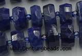 CRB582 15.5 inches 7*12mm faceted rondelle sodalite beads