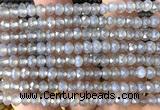 CRB6110 15 inches 4*6mm faceted rondelle grey agate beads