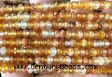 CRB6111 15 inches 4*6mm faceted rondelle red agate beads