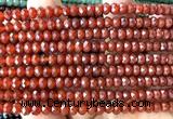 CRB6112 15 inches 4*6mm faceted rondelle red agate beads