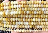 CRB6126 15 inches 4*6mm faceted rondelle yellow jade beads