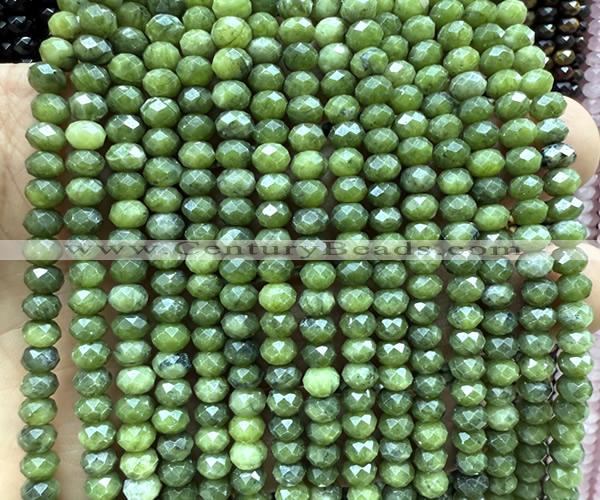 CRB6130 15 inches 4*6mm faceted rondelle China jade beads