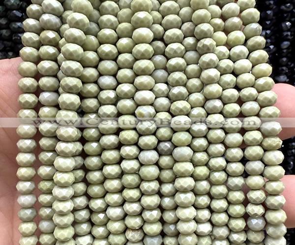 CRB6134 15 inches 4*6mm faceted rondelle Alashan jasper beads