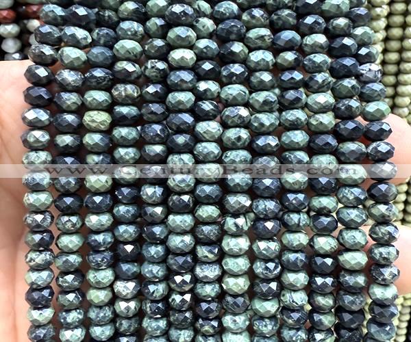 CRB6140 15 inches 4*6mm faceted rondelle kambaba jasper beads