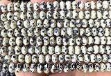 CRB6141 15 inches 4*6mm faceted rondelle dalmatian jasper beads