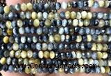 CRB6149 15 inches 4*6mm faceted rondelle golden & blue tiger eye beads