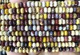 CRB6155 15 inches 4*6mm faceted rondelle mookaite beads