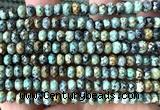 CRB6158 15 inches 4*6mm faceted rondelle African turquoise beads