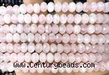 CRB6201 15 inches 5*8mm faceted rondelle rose quartz beads