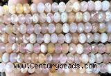 CRB6210 15 inches 5*8mm faceted rondelle sakura agate beads