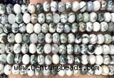 CRB6216 15 inches 5*8mm faceted rondelle tree agate beads