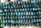 CRB6217 15 inches 5*8mm faceted rondelle moss agate beads