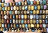 CRB6218 15 inches 5*8mm faceted rondelle ocean agate beads