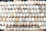 CRB6231 15 inches 5*8mm faceted rondelle pink aventurine jade beads