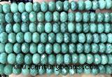 CRB6240 15 inches 5*8mm faceted rondelle green aventurine jade beads