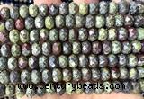 CRB6257 15 inches 5*8mm faceted rondelle dragon blood jasper beads