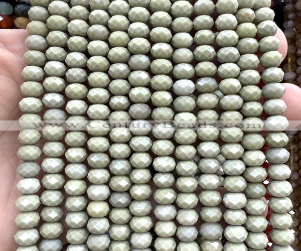 CRB6262 15 inches 5*8mm faceted rondelle Alashan jasper beads