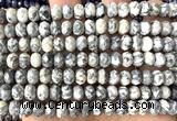 CRB6263 15 inches 5*8mm faceted rondelle grey picture jasper beads