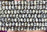 CRB6264 15 inches 5*8mm faceted rondelle dalmatian jasper beads