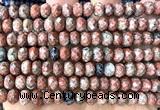 CRB6266 15 inches 5*8mm faceted rondelle red sesame jasper beads