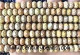 CRB6267 15 inches 5*8mm faceted rondelle orange jasper beads
