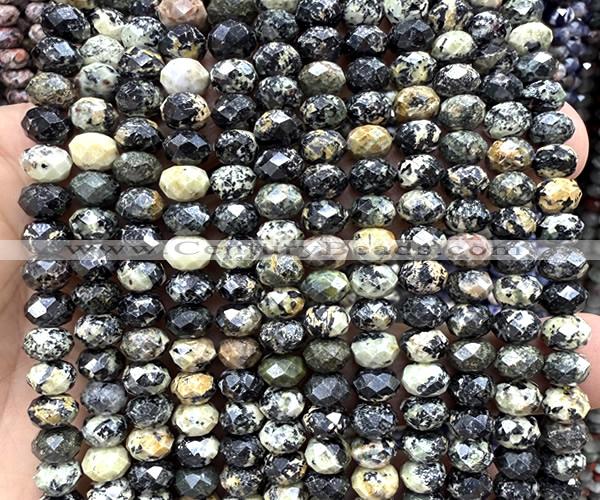 CRB6268 15 inches 5*8mm faceted rondelle African turquoise beads