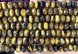CRB6275 15 inches 5*8mm faceted rondelle yellow tiger eye beads