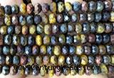 CRB6278 15 inches 5*8mm faceted rondelle colorful tiger eye beads