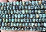 CRB6283 15 inches 5*8mm faceted rondelle African turquoise beads
