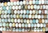 CRB6285 15 inches 5*8mm faceted rondelle colorful amazonite beads