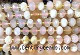 CRB6310 15 inches 6*10mm faceted rondelle sakura agate beads