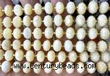 CRB6332 15 inches 6*10mm faceted rondelle yellow jade beads