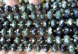 CRB6349 15 inches 6*10mm faceted rondelle kambaba jasper beads