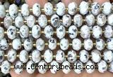 CRB6351 15 inches 6*10mm faceted rondelle sesame jasper beads