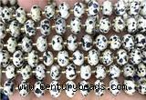CRB6354 15 inches 6*10mm faceted rondelle dalmatian jasper beads