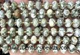 CRB6370 15 inches 6*10mm faceted rondelle rhyolite beads