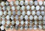 CRB6381 15 inches 6*10mm faceted rondelle labradorite beads